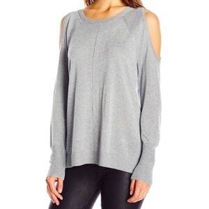 Vince Camuto Gray Cold Shoulder Sweater Size XS